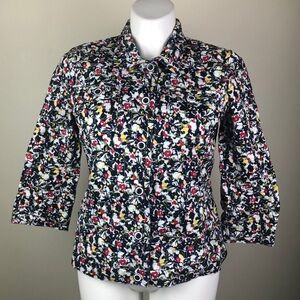 Quilted Reversible Jacket Multicolored Floral Print